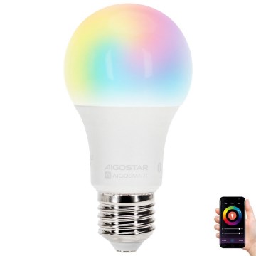 LED-pære med RGBW-farver dæmpbar MESH Smart A60 E27/15W/230V 2700-6500K - Aigostar