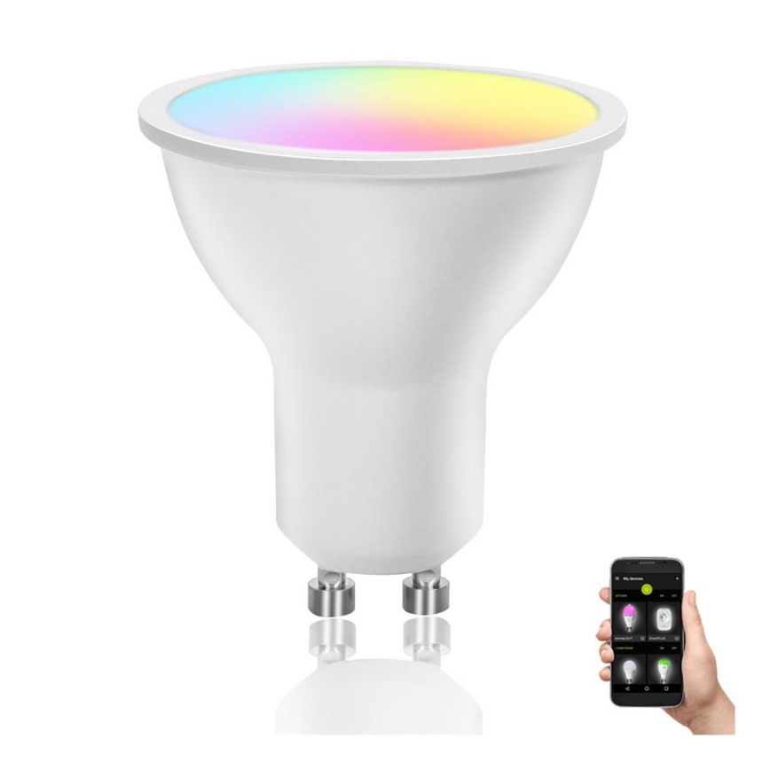 LED-pære med RGBW-farver dæmpbar MESH Smart GU10/6,5W/230V 2700-6500K - Aigostar