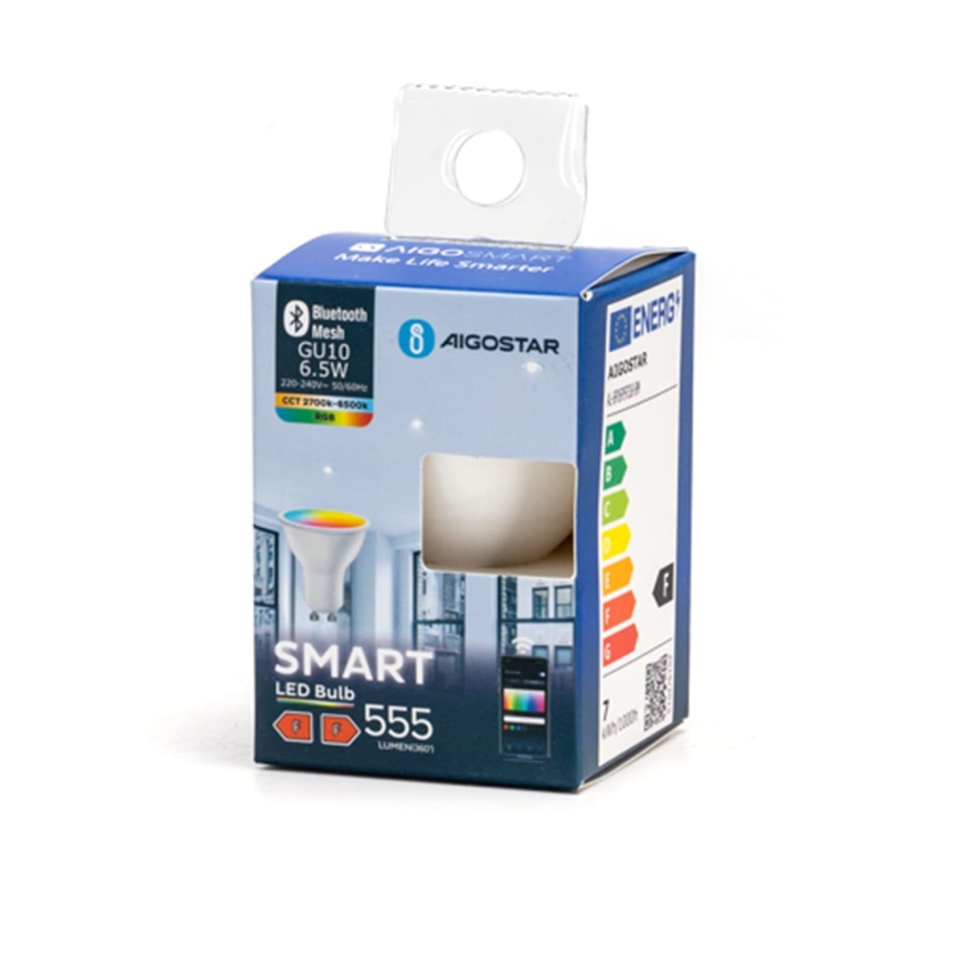 LED-pære med RGBW-farver dæmpbar MESH Smart GU10/6,5W/230V 2700-6500K - Aigostar