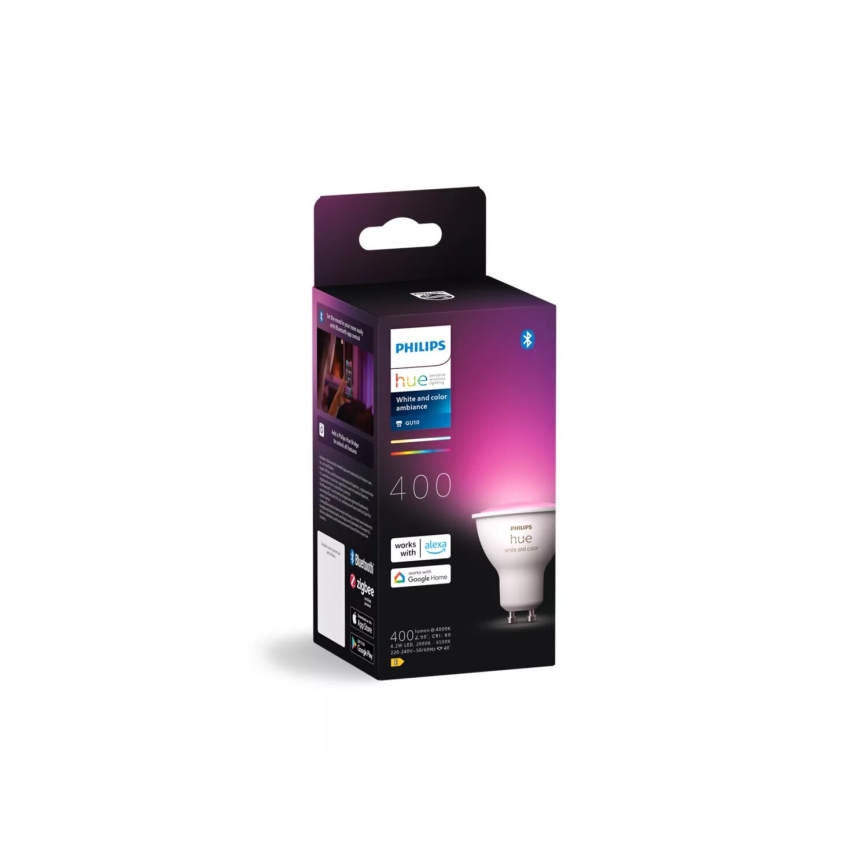 LED-pære med RGBW-farver dæmpbar Philips Hue White And Color Ambiance GU10/4,2W/230V 2000-6500K
