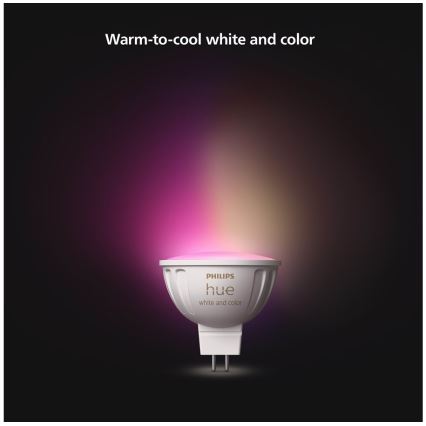 LED-pære med RGBW-farver dæmpbar Philips Hue White And Color Ambiance GU5,3/MR16/6,3W/12V 2000-6500K