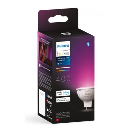 LED-pære med RGBW-farver dæmpbar Philips Hue White And Color Ambiance GU5,3/MR16/6,3W/12V 2000-6500K