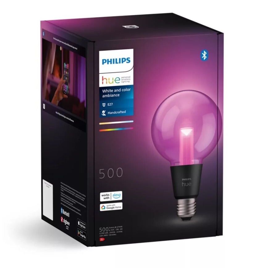 LED-pære med RGBW-farver dæmpbar Philips Hue White And Color Ambiance E27/6,8W/230V 2000-6500K