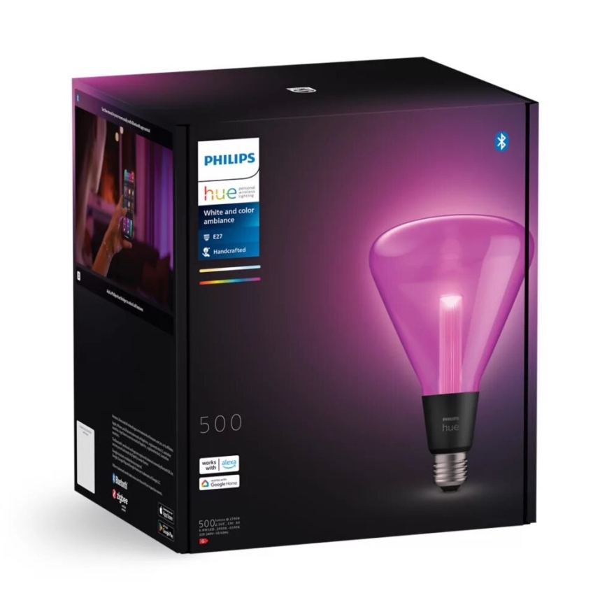 LED-pære med RGBW-farver dæmpbar Philips Hue White And Color Ambiance E27/6,8W/230V 2000-6500K