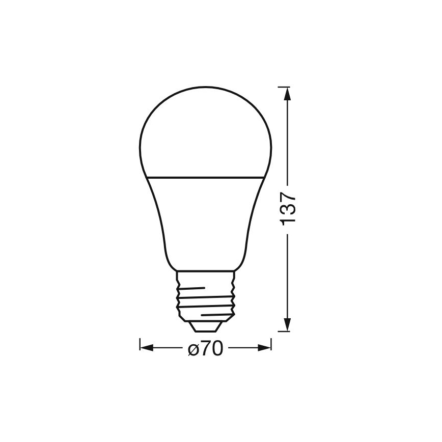 LED-pære med RGBW-farver dæmpbar SMART+ E27/14W/230V 2700-6500K Wi-Fi - Ledvance