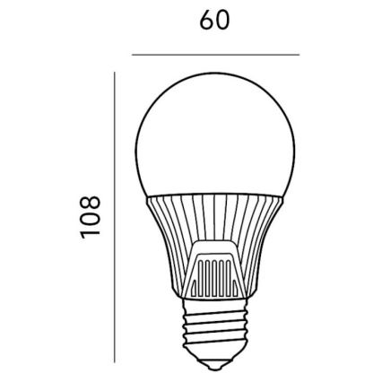 LED-pære med sensor E27/9W/230V 6500K