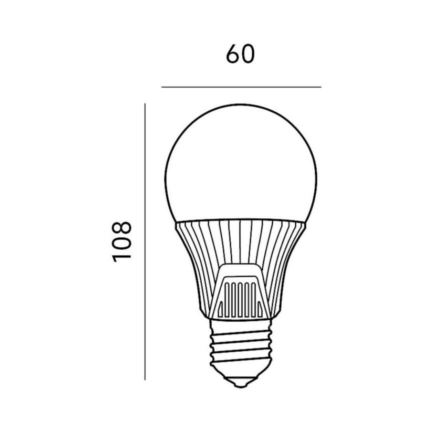 LED-pære med sensor E27/9W/230V 6500K
