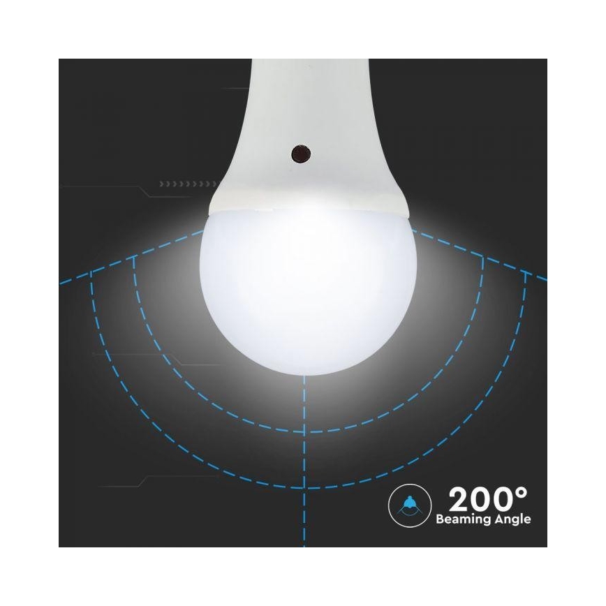 LED-pære med skumringssensor E27/9W/230V 6000K