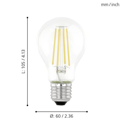 LED-pære med skumringssensor VINTAGE A60 E27/6W/230V 3000K - Eglo 11886