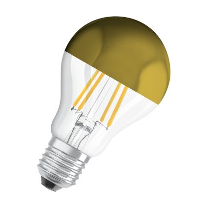 LED-pære med spejlet top FILAMENT E27/6,5W/230V 2700K gylden - Osram