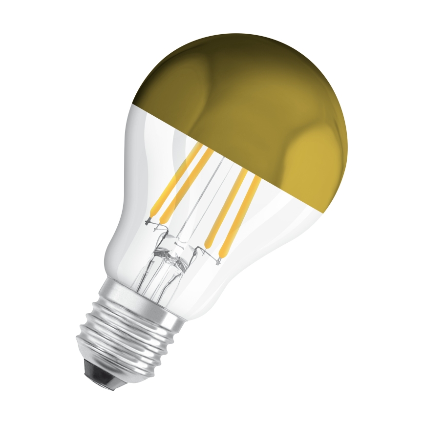LED-pære med spejlet top FILAMENT E27/6,5W/230V 2700K gylden - Osram
