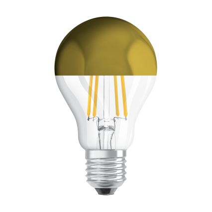 LED-pære med spejlet top FILAMENT E27/6,5W/230V 2700K gylden - Osram