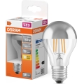 LED-pære med spejlet top FILAMENT E27/6,5W/230V 2700K sølv- Osram