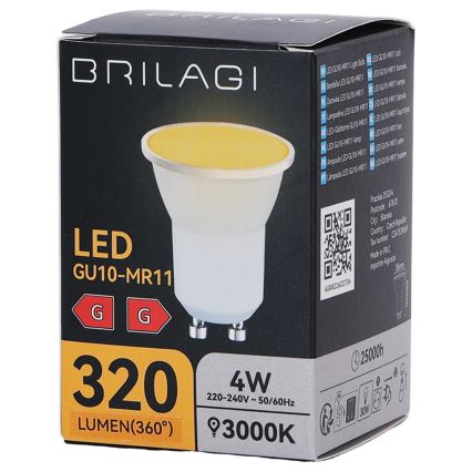 LED-pære MR11 GU10/4W/230V 3000K - BRILAGI