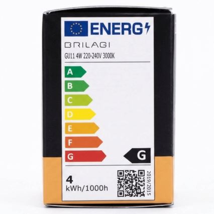 LED-pære MR11 GU10/4W/230V 3000K sort - BRILAGI