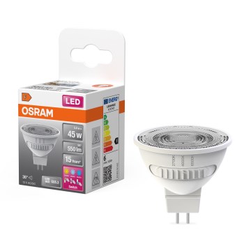 LED-pære MR16 GU5,3/5,6W/12V 2700/4000/6500K 36° - Osram