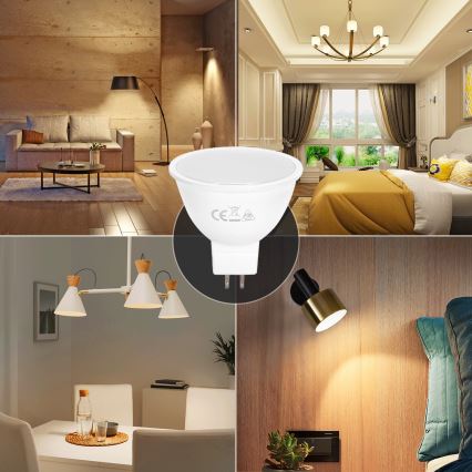 LED-pære MR16 GU5,3/6W/12V 3000K - Aigostar