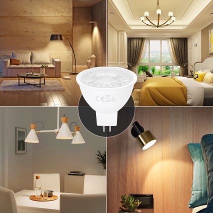 LED-pære MR16 GU5,3/6W/12V 3000K - Aigostar