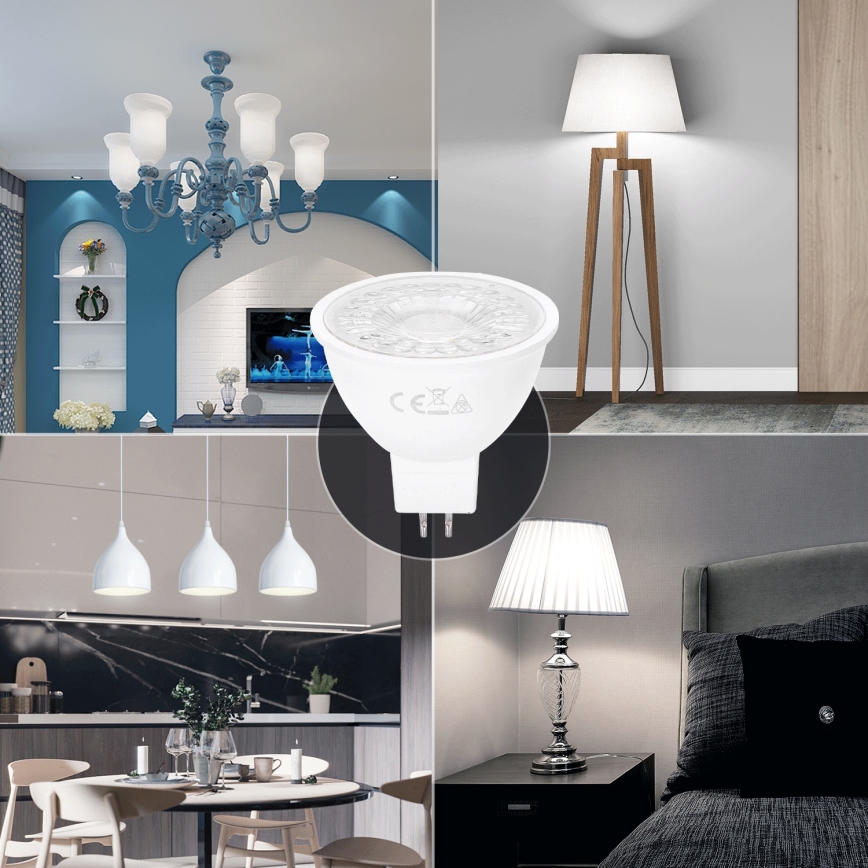 LED-pære MR16 GU5,3/6W/12V 6500K - Aigostar