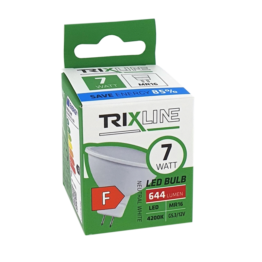 LED-pære MR16 GU5,3/7W/12V 4200K