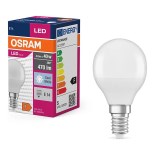 LED-pære P40 E14/4,9W/230V 4000K - Osram