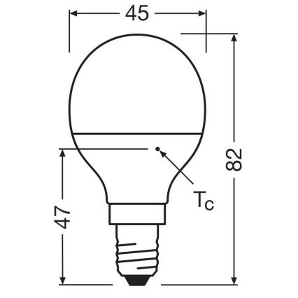 LED-pære P40 E14/4,9W/230V 4000K - Osram