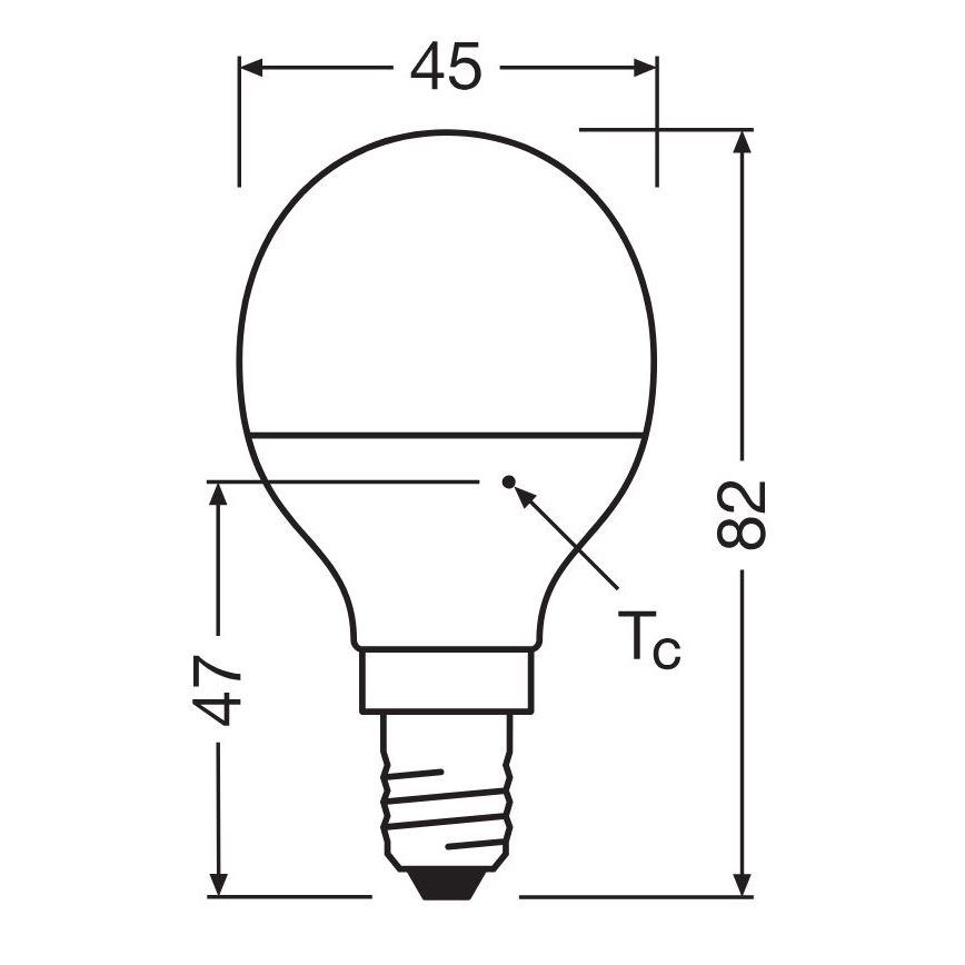 LED-pære P40 E14/4,9W/230V 4000K - Osram