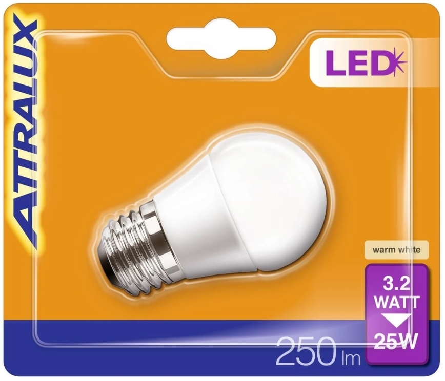 LED-pære P45 E27/3,2W/230V 2700K - Attralux