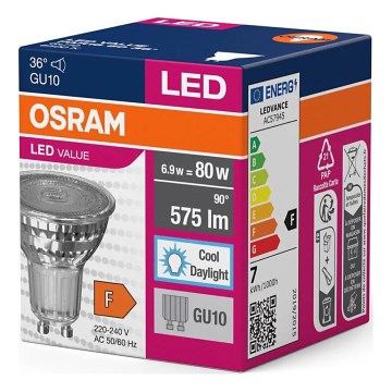 LED-pære PAR16 GU10/6,9W/230V 6500K - Osram