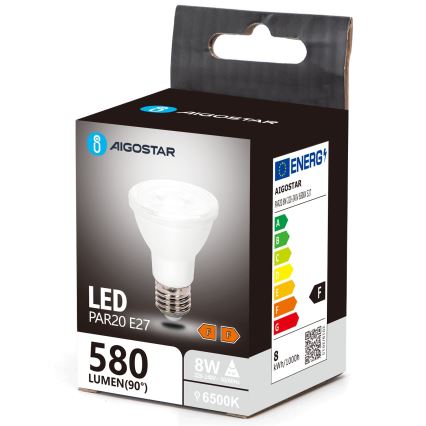 LED-pære PAR20 E27/8W/230V 6500K - Aigostar