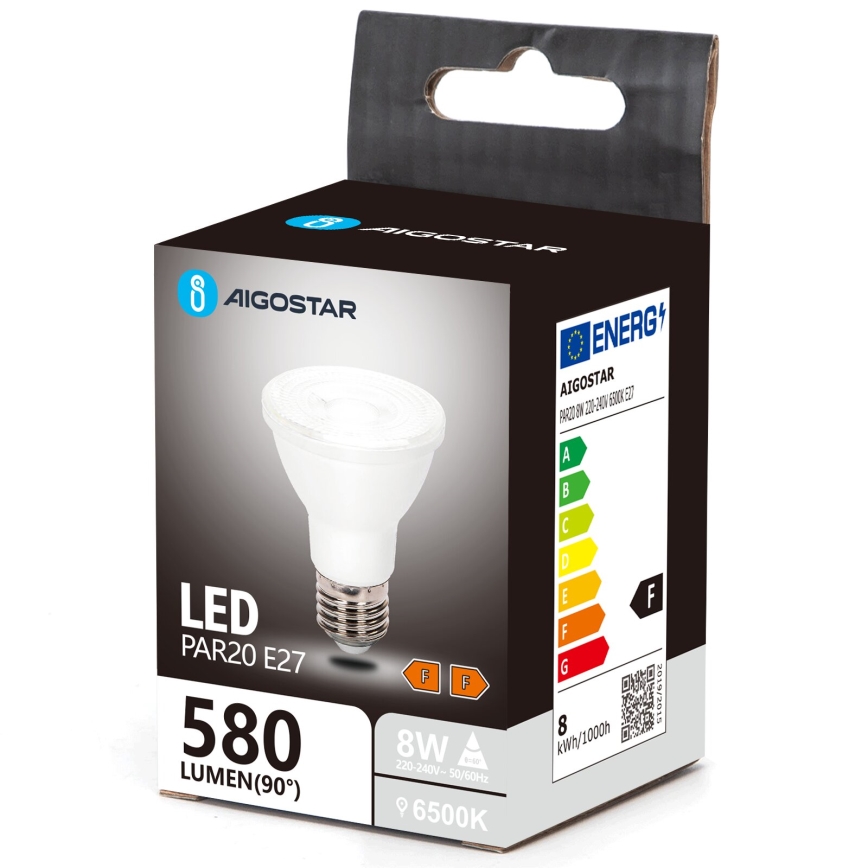 LED-pære PAR20 E27/8W/230V 6500K - Aigostar