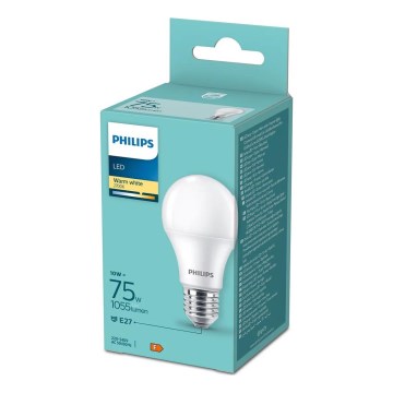 LED-pære Philips A60 E27/10W/230V 2700K