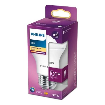 LED-pære Philips A60 E27/13W/230V 2700K