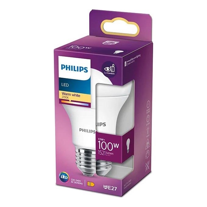 LED-pære Philips A60 E27/13W/230V 2700K