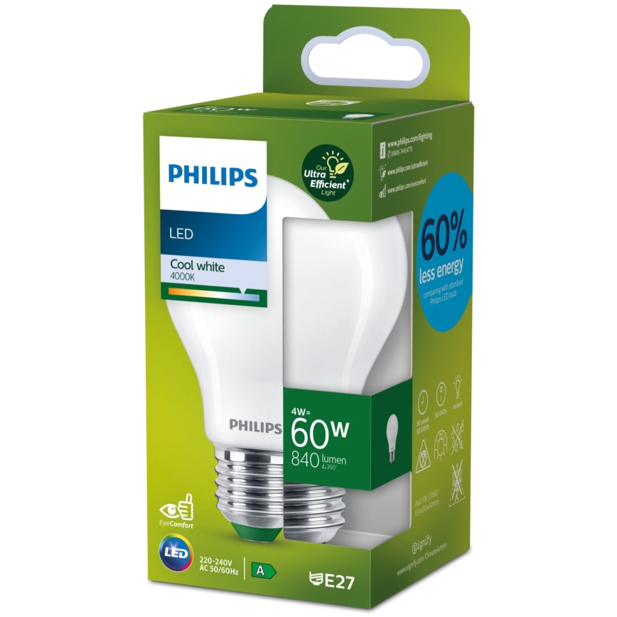 LED-pære Philips A60 E27/4W/230V 4000K