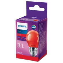 LED-pære Philips E27/3,1W/230V rød