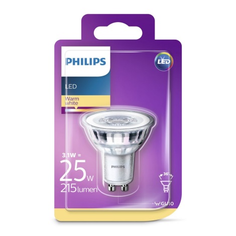 LED-pære Philips GU10/3,1W/230V 2700K
