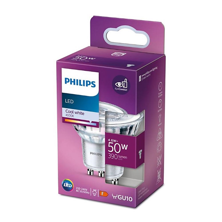 LED-pære Philips GU10/4,6W/230V 4000K