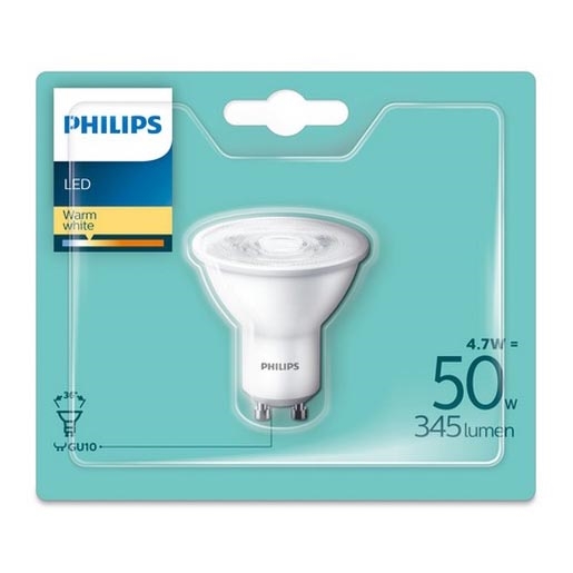 LED-pære Philips GU10/4,7W/230V 2700K