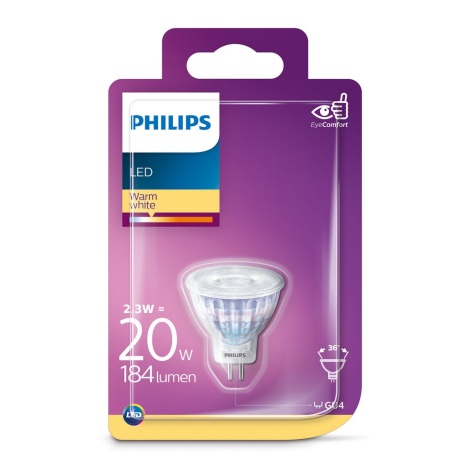 LED-pære Philips GU4/2,3W/12V 2700K