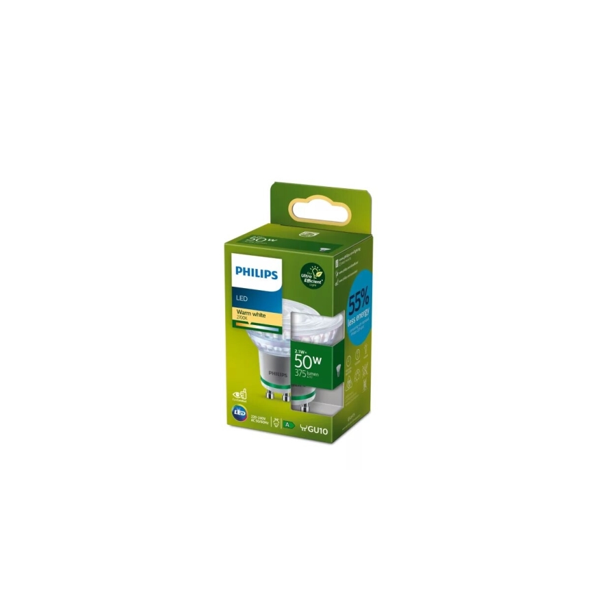 LED-pære Philips PAR16 GU10/2,1W/230V 2700K