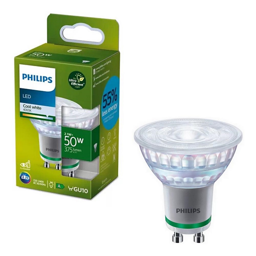 LED-pære Philips PAR16 GU10/2,1W/230V 4000K