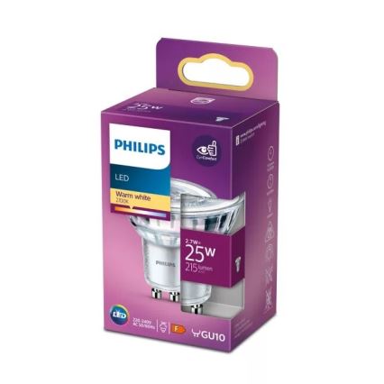 LED-pære Philips PAR16 GU10/2,7W/230V 2700K