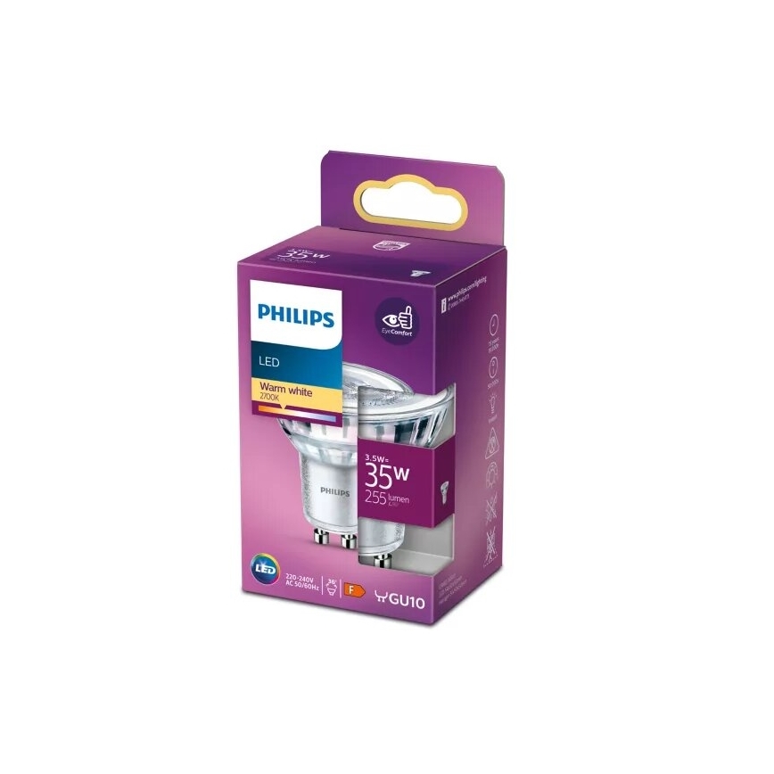 LED-pære Philips PAR16 GU10/3,5W/230V 2700K