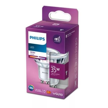 LED-pære Philips PAR16 GU10/3,5W/230V 3000K
