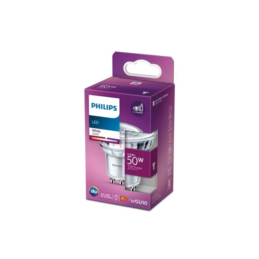LED-pære Philips PAR16 GU10/4,6W/230V 3000K