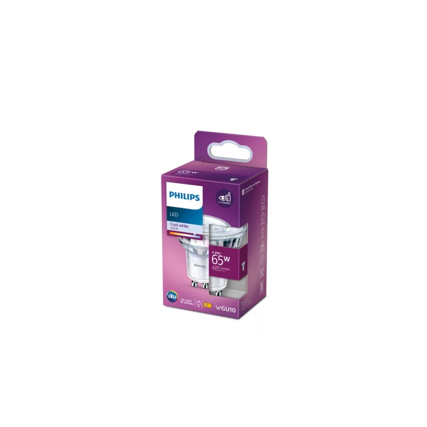LED-pære Philips PAR16 GU10/4,9W/230V 4000K