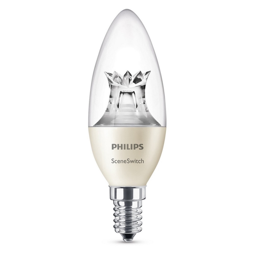 LED-pære Philips SCENE SWITCH B38 E14/5,5W/230V 2200K-2700K