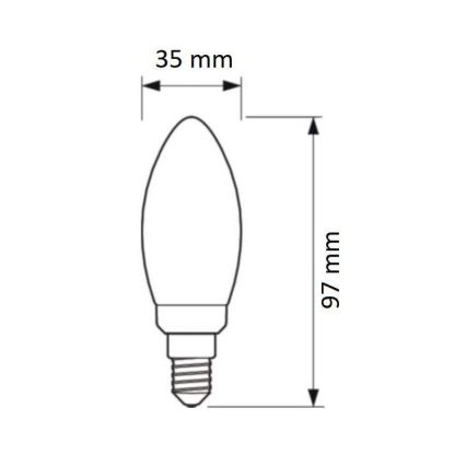 LED-pære Philips VINTAGE B35 E14/4,3W/230V 2700K