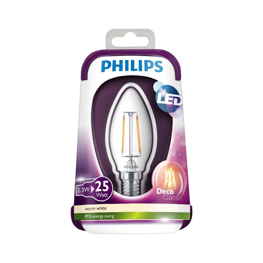 LED-pære Philips VINTAGE E14/2,3W/230V 2700K